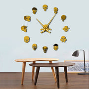 Wall Clock Skull Home Decor