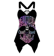 Skull Lover 9 Women Tank Tops Gothic V Neck