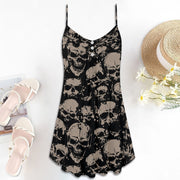 Skull Lover Spaghetti Strap Summer Dress SKU0632