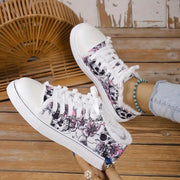 Women's Skull Lover 1 Canvas Low Top Sneakers